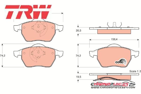 Achat de TRW GDB1376 Kit de plaquettes de frein, frein à disque pas chères