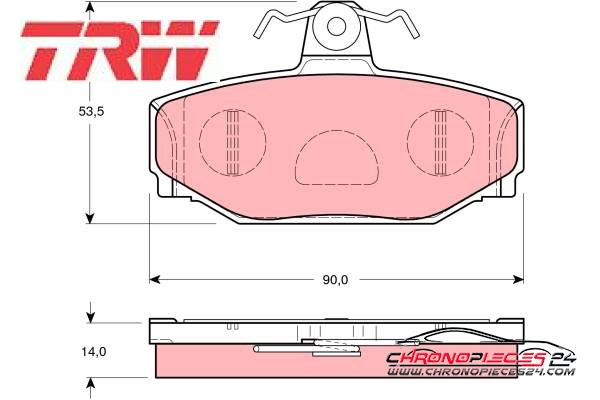 Achat de TRW GDB1377 Kit de plaquettes de frein, frein à disque pas chères