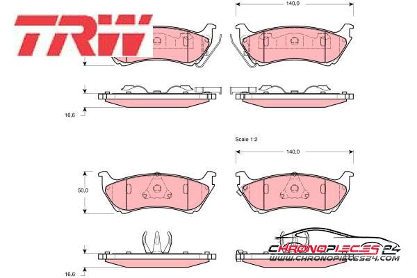 Achat de TRW GDB1379 Kit de plaquettes de frein, frein à disque pas chères