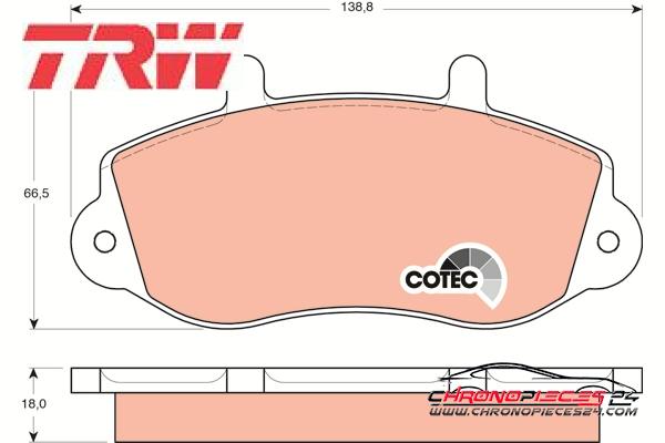 Achat de TRW GDB1380 Kit de plaquettes de frein, frein à disque pas chères