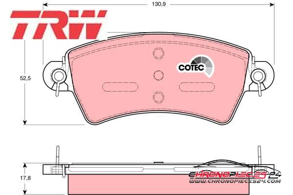 Achat de TRW GDB1385 Kit de plaquettes de frein, frein à disque pas chères