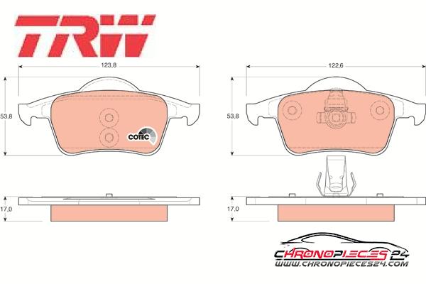 Achat de TRW GDB1389 Kit de plaquettes de frein, frein à disque pas chères