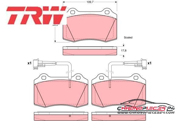 Achat de TRW GDB1392 Kit de plaquettes de frein, frein à disque pas chères