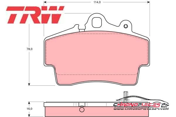 Achat de TRW GDB1394 Kit de plaquettes de frein, frein à disque pas chères