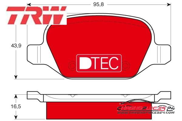 Achat de TRW GDB1396DTE Kit de plaquettes de frein, frein à disque pas chères