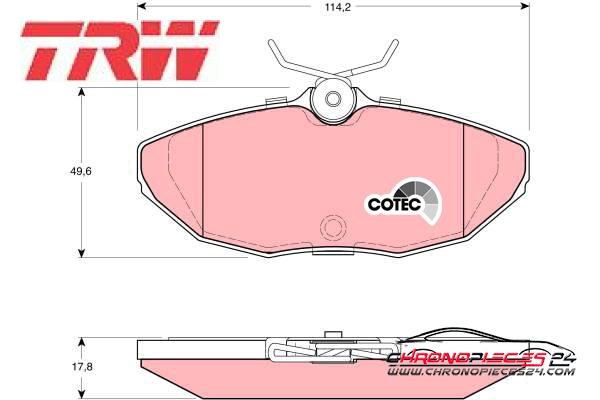 Achat de TRW GDB1398 Kit de plaquettes de frein, frein à disque pas chères