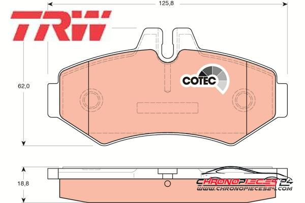 Achat de TRW GDB1399 Kit de plaquettes de frein, frein à disque pas chères