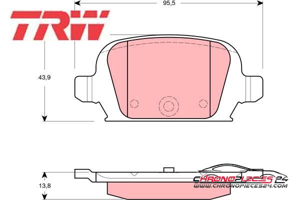 Achat de TRW GDB1412 Kit de plaquettes de frein, frein à disque pas chères