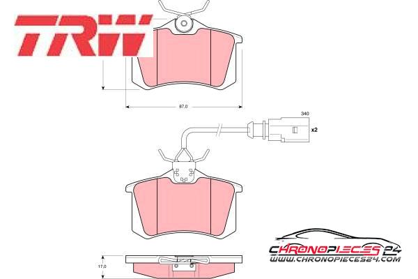 Achat de TRW GDB1417 Kit de plaquettes de frein, frein à disque pas chères