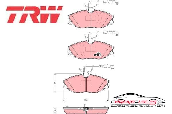 Achat de TRW GDB1423 Kit de plaquettes de frein, frein à disque pas chères