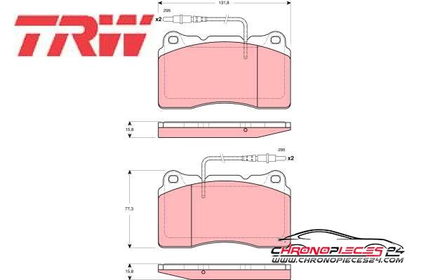 Achat de TRW GDB1431 Kit de plaquettes de frein, frein à disque pas chères