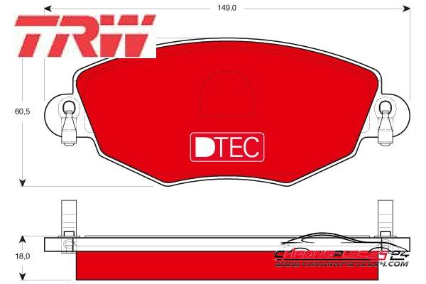 Achat de TRW GDB1434DTE Kit de plaquettes de frein, frein à disque pas chères