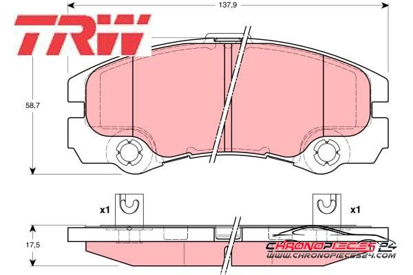 Achat de TRW GDB1436 Kit de plaquettes de frein, frein à disque pas chères