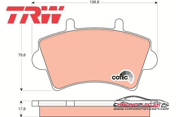 Achat de TRW GDB1442 Kit de plaquettes de frein, frein à disque pas chères