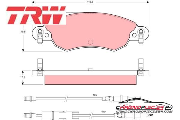 Achat de TRW GDB1447 Kit de plaquettes de frein, frein à disque pas chères