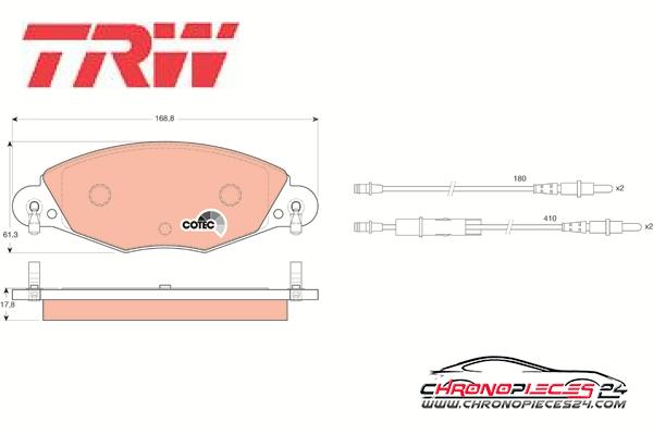 Achat de TRW GDB1449 Kit de plaquettes de frein, frein à disque pas chères