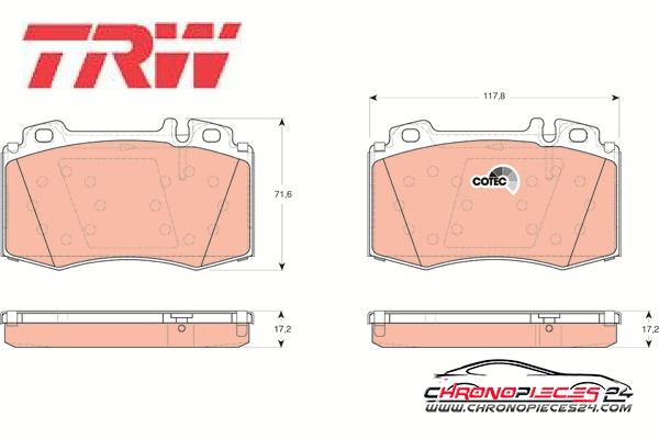 Achat de TRW GDB1454 Kit de plaquettes de frein, frein à disque pas chères