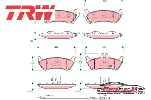 Achat de TRW GDB1456 Kit de plaquettes de frein, frein à disque pas chères