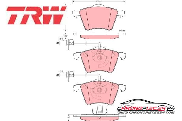 Achat de TRW GDB1459 Kit de plaquettes de frein, frein à disque pas chères