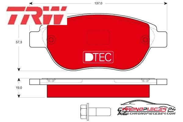 Achat de TRW GDB1464DTE Kit de plaquettes de frein, frein à disque pas chères