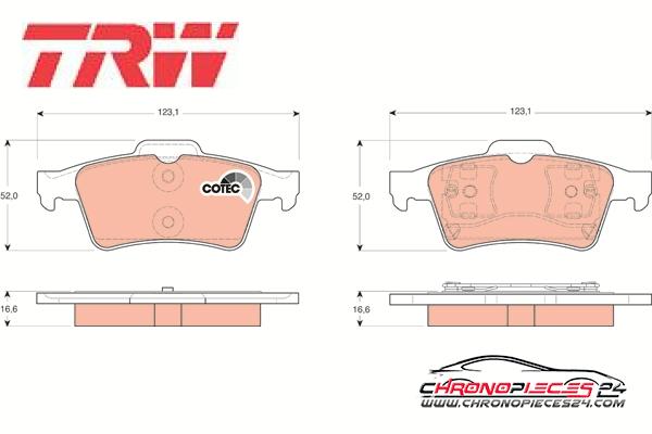 Achat de TRW GDB1469 Kit de plaquettes de frein, frein à disque pas chères