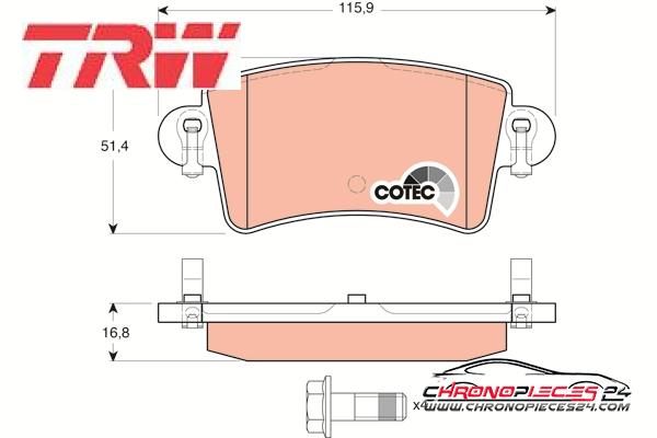 Achat de TRW GDB1470 Kit de plaquettes de frein, frein à disque pas chères