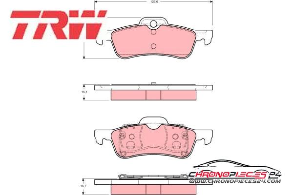 Achat de TRW GDB1477 Kit de plaquettes de frein, frein à disque pas chères