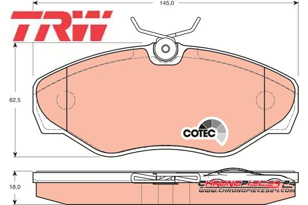 Achat de TRW GDB1478 Kit de plaquettes de frein, frein à disque pas chères