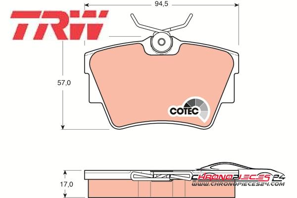 Achat de TRW GDB1479 Kit de plaquettes de frein, frein à disque pas chères