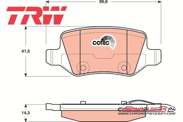 Achat de TRW GDB1481 Kit de plaquettes de frein, frein à disque pas chères