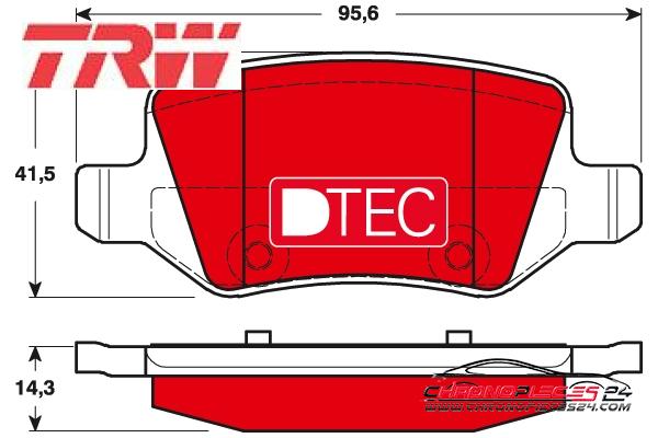 Achat de TRW GDB1481DTE Kit de plaquettes de frein, frein à disque pas chères