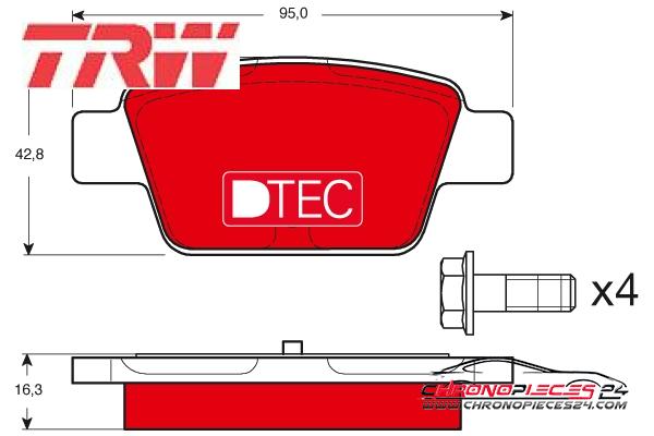 Achat de TRW GDB1485DTE Kit de plaquettes de frein, frein à disque pas chères