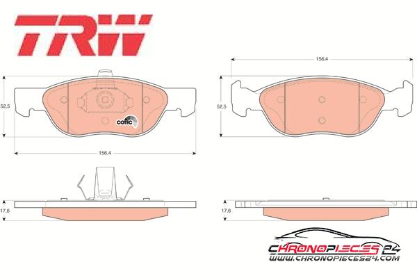 Achat de TRW GDB1487 Kit de plaquettes de frein, frein à disque pas chères