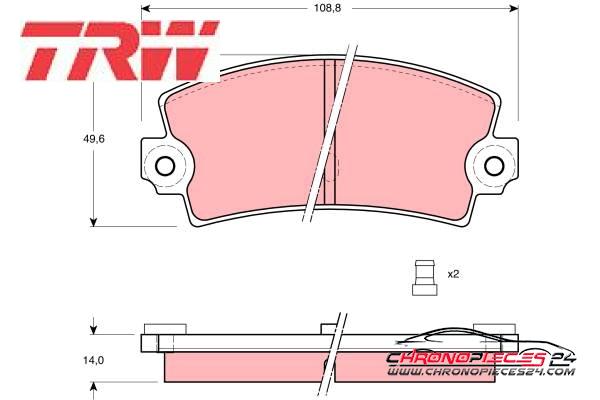 Achat de TRW GDB149 Kit de plaquettes de frein, frein à disque pas chères