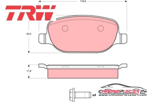 Achat de TRW GDB1490 Kit de plaquettes de frein, frein à disque pas chères