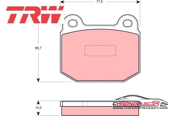 Achat de TRW GDB1493 Kit de plaquettes de frein, frein à disque pas chères