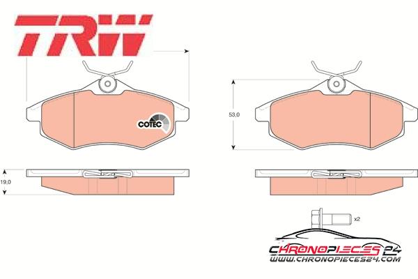 Achat de TRW GDB1495 Kit de plaquettes de frein, frein à disque pas chères