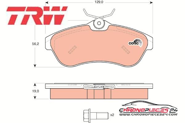 Achat de TRW GDB1496 Kit de plaquettes de frein, frein à disque pas chères