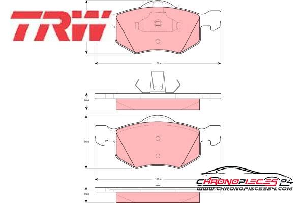 Achat de TRW GDB1497 Kit de plaquettes de frein, frein à disque pas chères