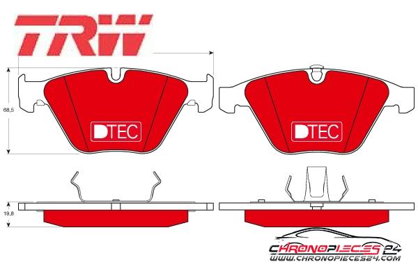 Achat de TRW GDB1498DTE Kit de plaquettes de frein, frein à disque pas chères