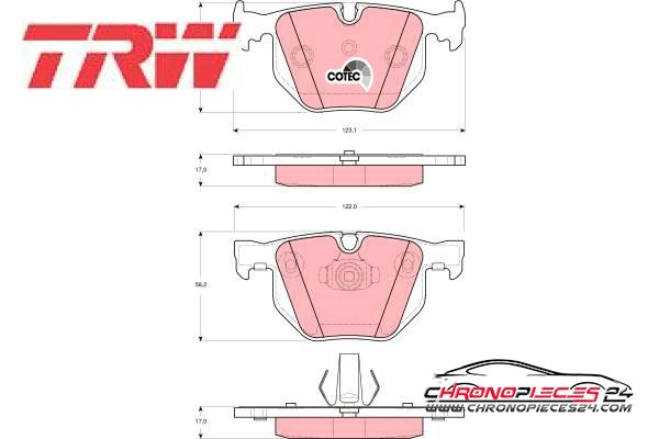 Achat de TRW GDB1499 Kit de plaquettes de frein, frein à disque pas chères