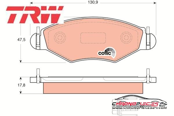 Achat de TRW GDB1500 Kit de plaquettes de frein, frein à disque pas chères