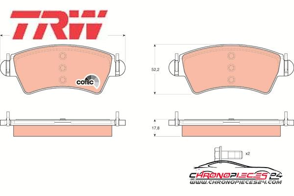 Achat de TRW GDB1501 Kit de plaquettes de frein, frein à disque pas chères