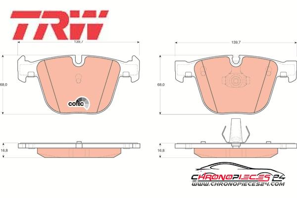 Achat de TRW GDB1502 Kit de plaquettes de frein, frein à disque pas chères