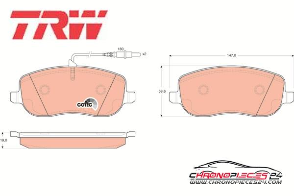 Achat de TRW GDB1503 Kit de plaquettes de frein, frein à disque pas chères