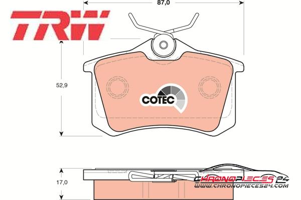 Achat de TRW GDB1504 Kit de plaquettes de frein, frein à disque pas chères