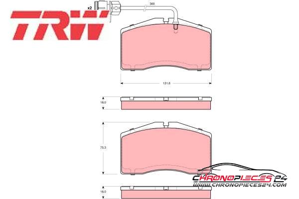 Achat de TRW GDB1506 Kit de plaquettes de frein, frein à disque pas chères