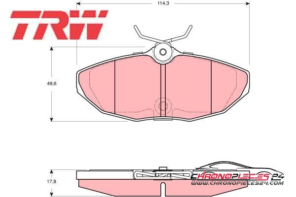 Achat de TRW GDB1511 Kit de plaquettes de frein, frein à disque pas chères