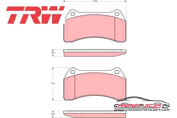 Achat de TRW GDB1512 Kit de plaquettes de frein, frein à disque pas chères