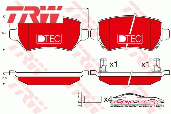 Achat de TRW GDB1515DTE Kit de plaquettes de frein, frein à disque pas chères